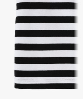 ENFANT ベビー ベビー ボーダー コットン 長袖 Tシャツ ホワイト×ブラック