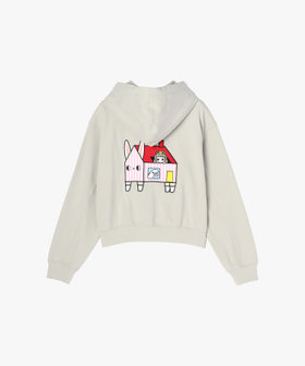 FEMME ウィメンズ SPORT b. 刺繍 コットン 長袖 ジップアップ フーディー "Jessica Ng" グレー系その他