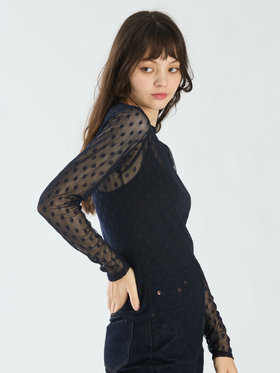 To b. by agnès b. 【Outlet】フラワーチュールプルオーバー ネイビー