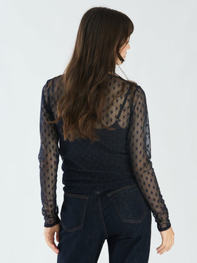 To b. by agnès b. 【Outlet】フラワーチュールプルオーバー ネイビー