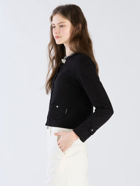 To b. by agnès b. 【Outlet】To b. by agnes b.× green label relaxing オーガニックコットン トラディショナルカーディガン ブラック