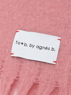 To b. by agnès b. カラー マフラー ピンク
