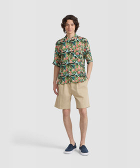 HOMME メンズ メンズ プリント 開襟 半袖 シャツ "Magnum" マルチ