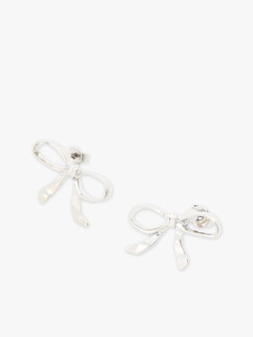 To b. by agnès b. リボン ピアス シルバー
