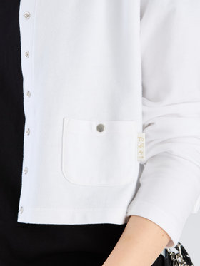To b. by agnès b. 【Outlet】To b. by agnes b.× green label relaxing オーガニックコットン トラディショナルカーディガン ホワイト