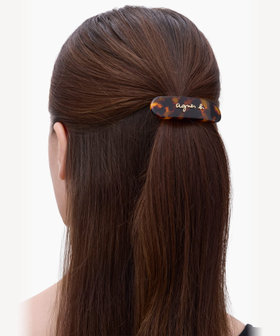 FEMME ウィメンズ べっ甲 ロゴ ヘアバレッタ ベージュ