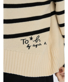 To b. by agnès b. ソフトニット プルオーバー ホワイト