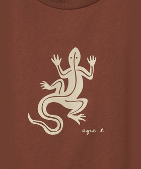 FEMME ウィメンズ アイコニック コットン 半袖 Tシャツ "Lezard" ブラウン系その他
