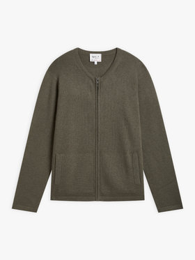 HOMME メンズ 【Outlet】LU31 CARDIGAN ジップカーディガン カーキ