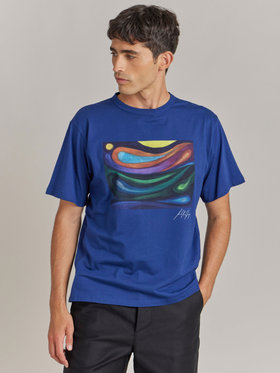 HOMME メンズ 【Outlet】SET4 TS アーティストTシャツ ANDRE NIEMEYER ネイビー