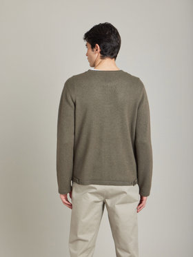 HOMME メンズ 【Outlet】LU31 CARDIGAN ジップカーディガン カーキ