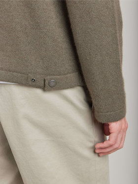 HOMME メンズ 【Outlet】LU31 CARDIGAN ジップカーディガン カーキ