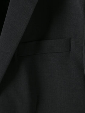 HOMME メンズ ウール テーラード ジャケット "Domino" グレー×ブラック