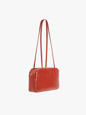 FEMME ウィメンズ レザー ショルダーバッグ "Lucie" オレンジ系その他