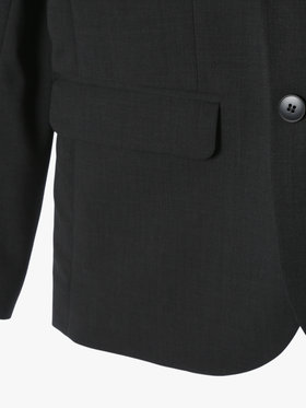 HOMME メンズ ウール テーラード ジャケット "Domino" グレー×ブラック