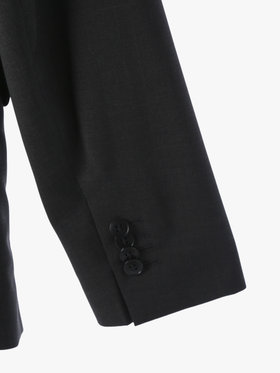 HOMME メンズ ウール テーラード ジャケット "Domino" グレー×ブラック