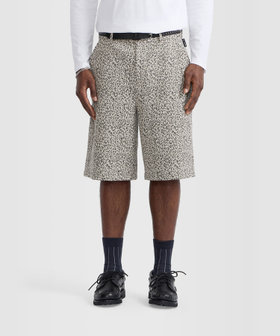 HOMME メンズ メンズ レオパード ジャカード バミューダ パンツ "Danel" ベージュ