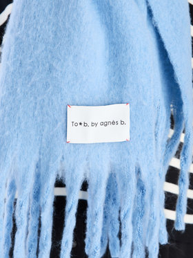 To b. by agnès b. カラー マフラー ブルー