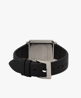 FEMME ウィメンズ ブラック レザー スクエア ウォッチ "Marcello" ブラック