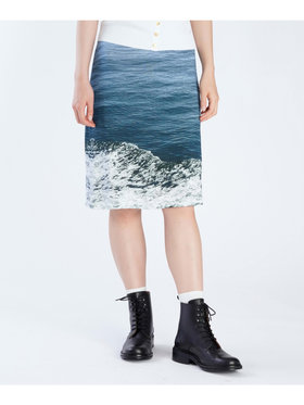 FEMME ウィメンズ フォトプリント Aラインスカート ”Vagues” マルチ