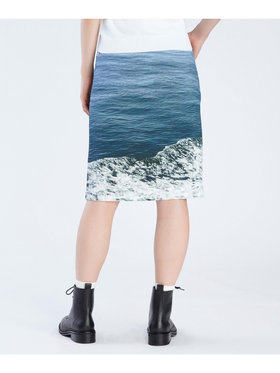 FEMME ウィメンズ フォトプリント Aラインスカート ”Vagues” マルチ
