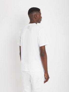 FEMME ウィメンズ オーガニックコットン プリント 半袖 アーティスト Tシャツ ”JIM JOE” ホワイト