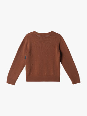 ENFANT ユニセックス キッズ ドット コットン 長袖 ニットプルオーバー ピンクゴールド