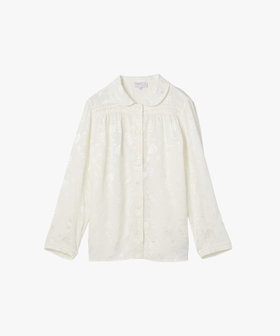 FEMME ウィメンズ フローラルパターン 長袖 ブラウス "Alice" アイボリー