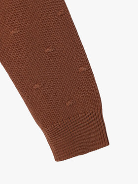 ENFANT ユニセックス キッズ ドット コットン 長袖 ニットプルオーバー ピンクゴールド