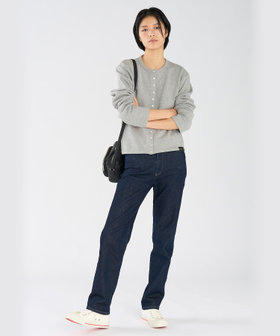FEMME ウィメンズ WEBスペシャル ロゴ コットン 長袖 カーディガンプレッション グレー