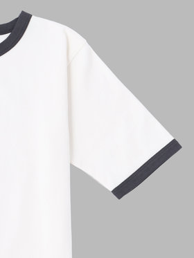 ENFANT ユニセックス キッズ ロゴ 刺繍 コットン 5分袖 Tシャツ ホワイト