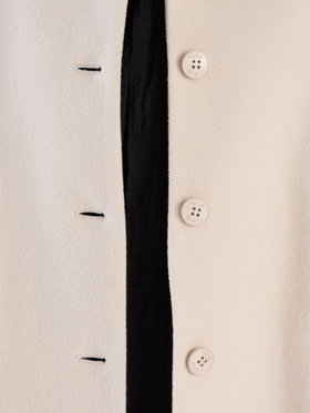 To b. by agnès b. ウール ロングコート ホワイト