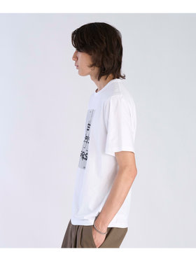 FEMME ウィメンズ オーガニックコットン プリント 半袖 アーティスト Tシャツ ”JIM JOE” ホワイト