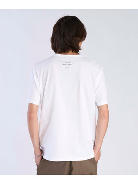 FEMME ウィメンズ オーガニックコットン プリント 半袖 アーティスト Tシャツ ”JIM JOE” ホワイト