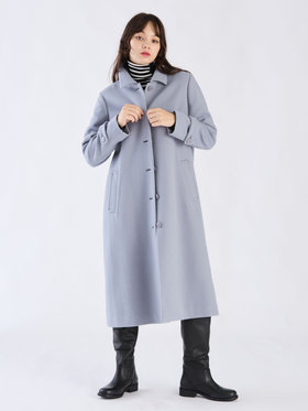 To b. by agnès b. 【Outlet】ウール ロングコート ライトブルー