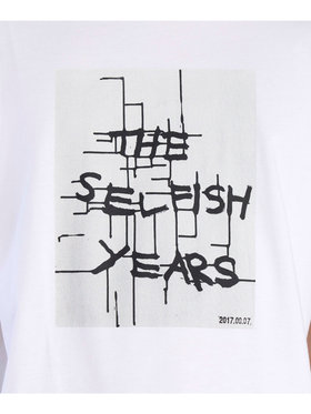 FEMME ウィメンズ オーガニックコットン プリント 半袖 アーティスト Tシャツ ”JIM JOE” ホワイト