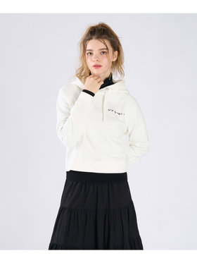 To b. by agnès b. ロゴ刺繍 コットン ニューマカロンカラー スウェットフーディー ホワイト