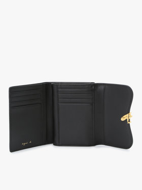 VOYAGE ウィメンズ バッグ＆ウォレット レザー 三つ折り ウォレット”Ingrid” ZAW03-01 ブラック