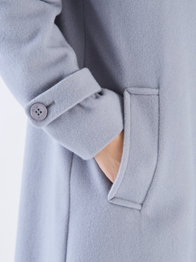 To b. by agnès b. 【Outlet】ウール ロングコート ライトブルー