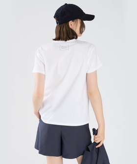 To b. by agnès b. Blooms in Dots(Rose)  オーガニックコットン 半袖 アーティスト Tシャツ ホワイト