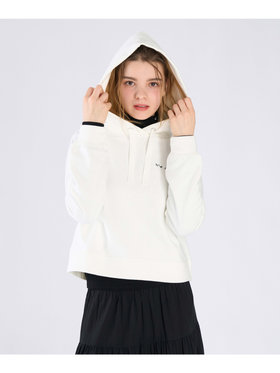 To b. by agnès b. ロゴ刺繍 コットン ニューマカロンカラー スウェットフーディー ホワイト