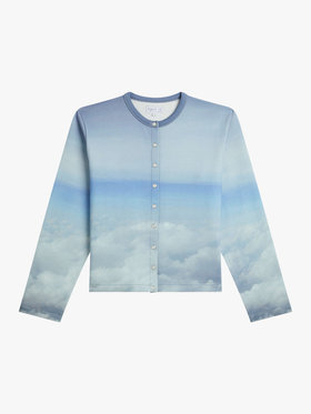 FEMME ウィメンズ フォトプリント カーディガンプレッション "Moins de Pressions" ブラック