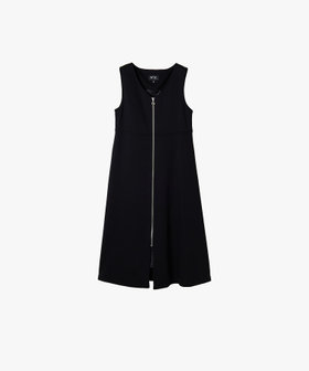 To b. by agnès b. ハートジップ ノースリーブ ロングワンピース ブラック