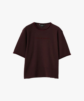 To b. by agnès b. ロゴ ワッフルTシャツ ブラウン
