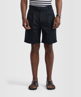 HOMME メンズ メンズ コットンドリル ショートパンツ "Unai" ネイビー