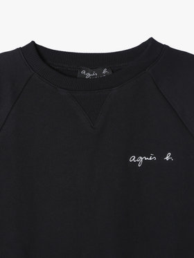 ENFANT ユニセックス キッズ ロゴ コットン 長袖 スウェット ブラック