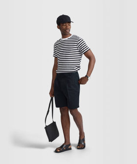 HOMME メンズ メンズ コットンドリル ショートパンツ "Unai" ネイビー