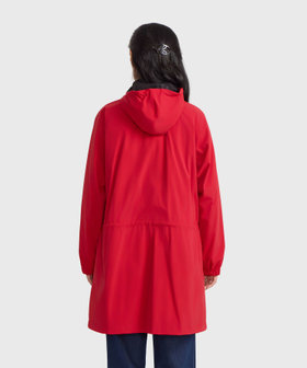 FEMME ウィメンズ ジップアップ ロングパーカー レッド