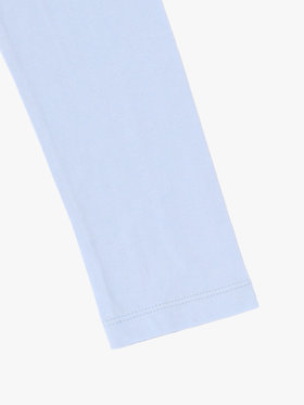 ENFANT ガールズ キッズ "b."ロゴ プリント コットン 長袖 Tシャツ ネイビー