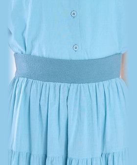 To b. by agnès b. コットン フォーティアード スカート ブルー系その他